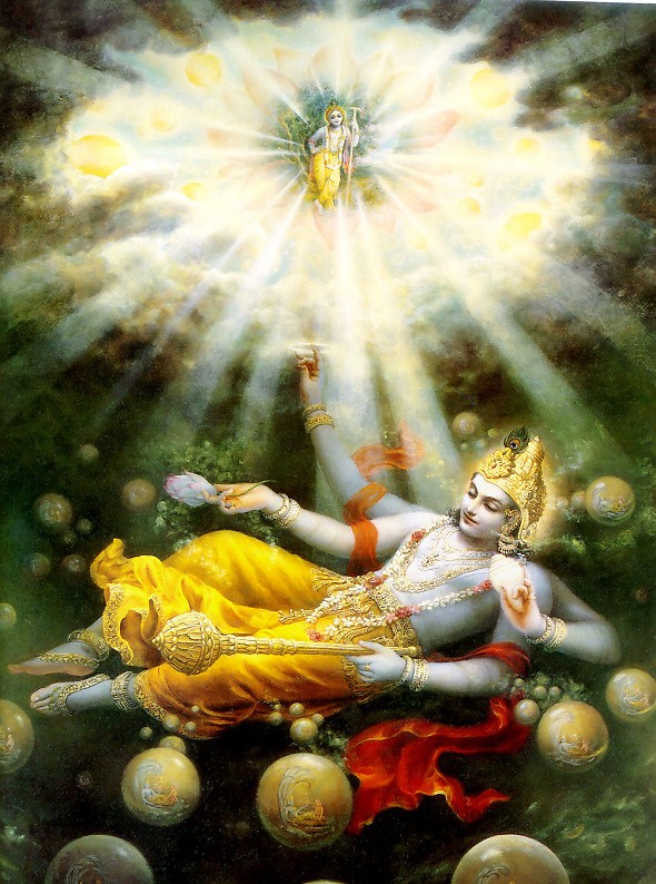 Maha-Vishnu who is lying down in the Causal Ocean