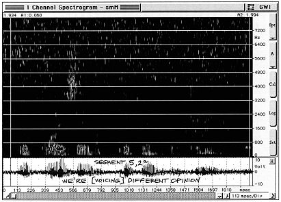 Audio Spectrum Analysis: We're (voicing) different opinion