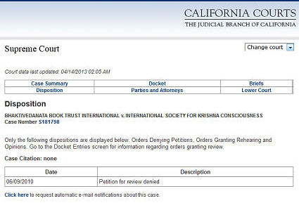 Appellate Courts Case Information